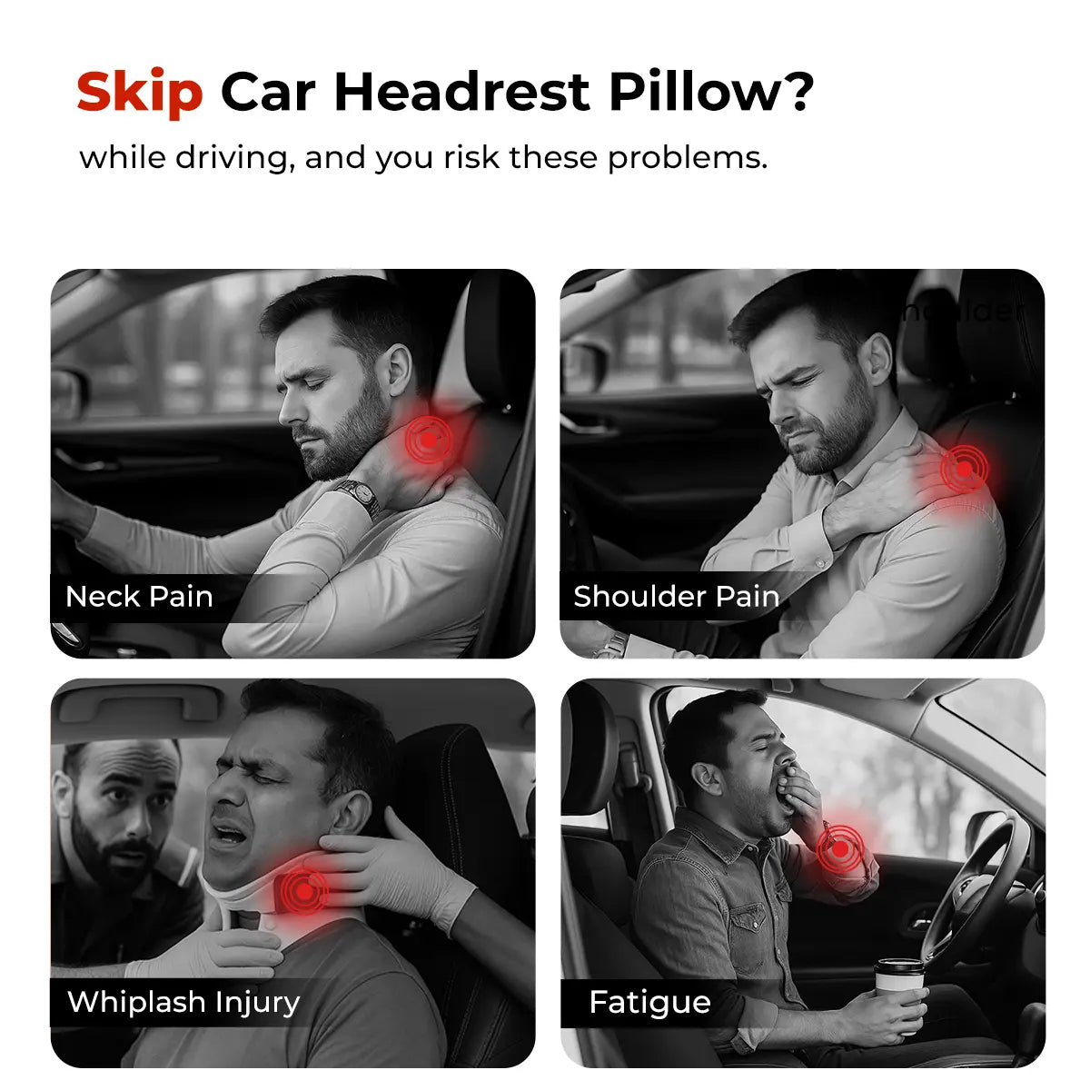 Trajectory Ultimate Car Neck Rest Pillow with AdvancedX Memory Foam Trajectory