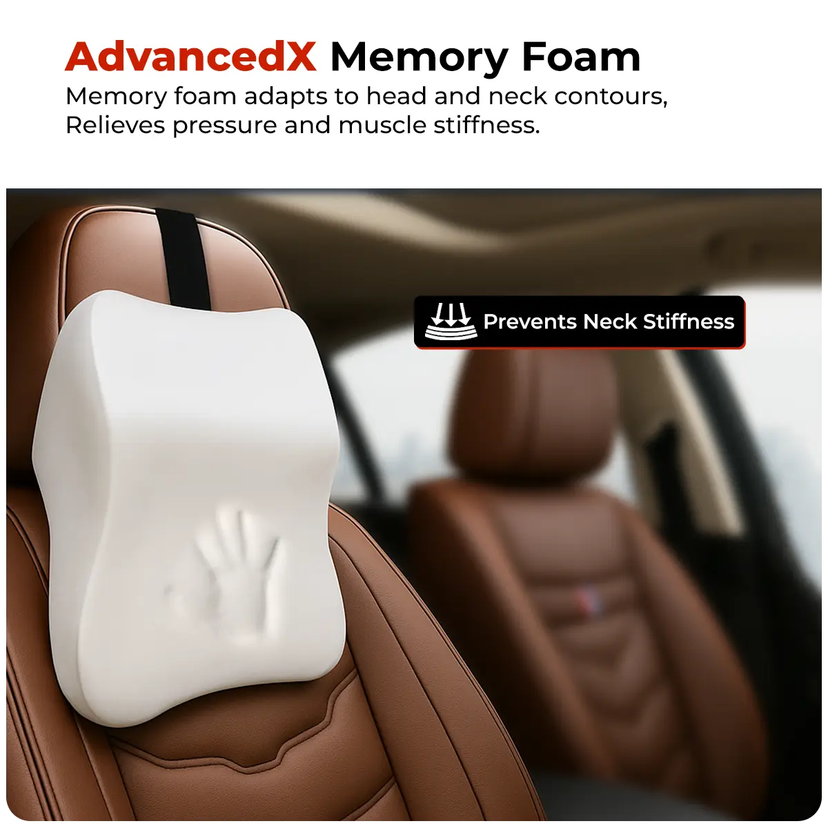 Trajectory Ultimate Car Neck Rest Pillow with AdvancedX Memory Foam Trajectory