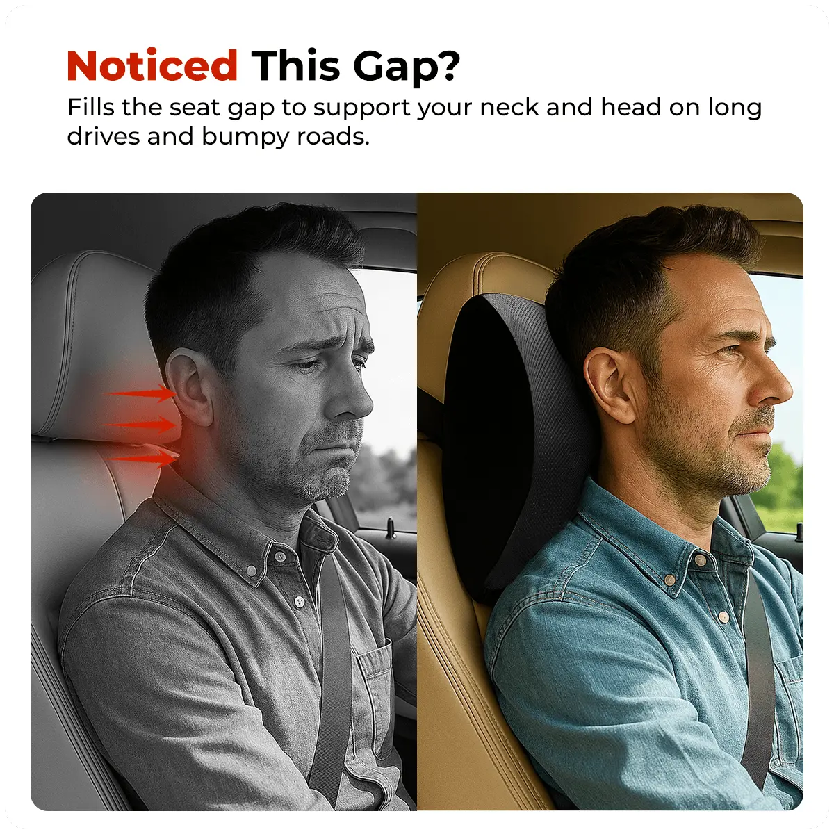 Trajectory Ultimate Car Neck Rest Pillow with AdvancedX Memory Foam Trajectory