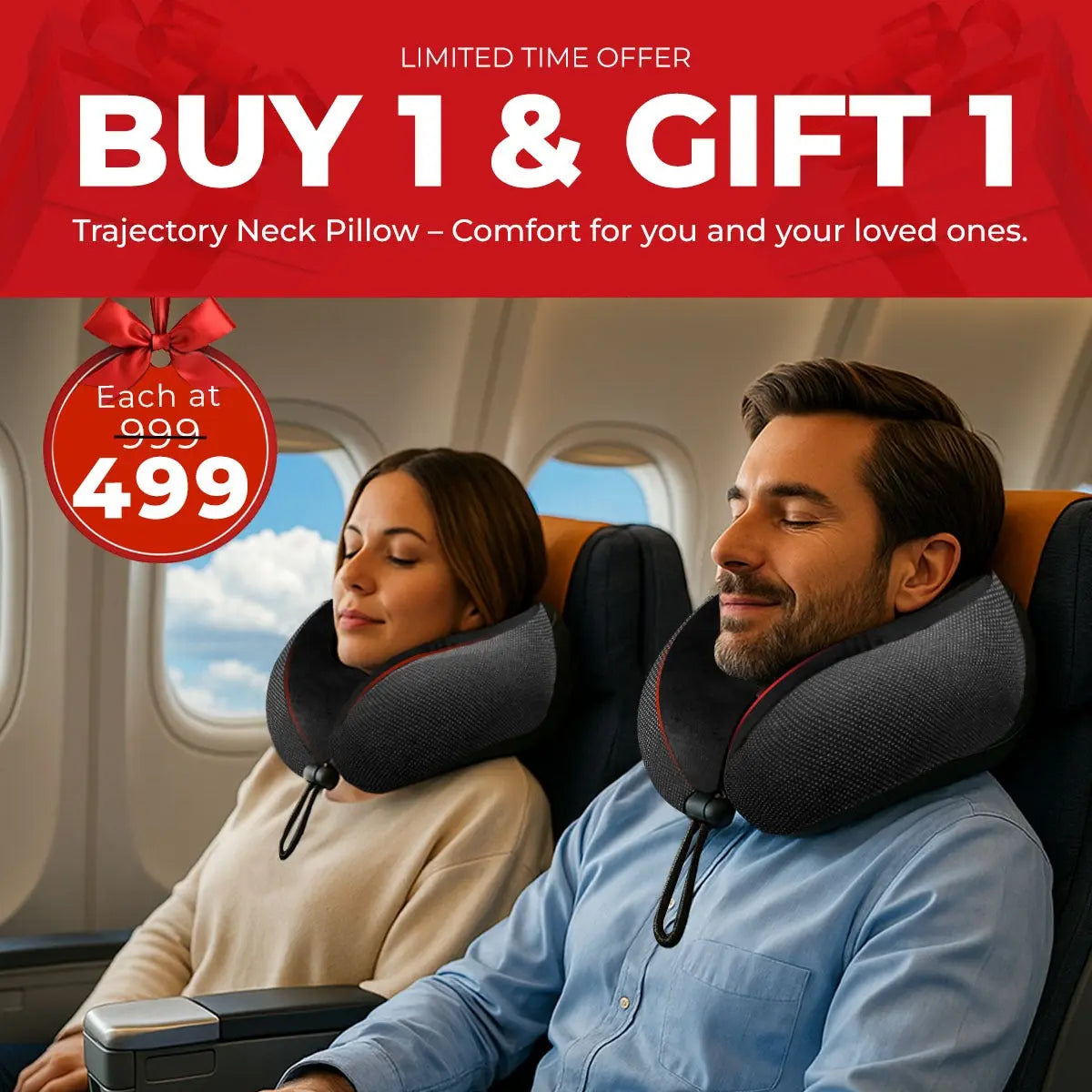 Trajectory Ultimate Travel Neck Pillow with AdvancedX Memory Foam My Store