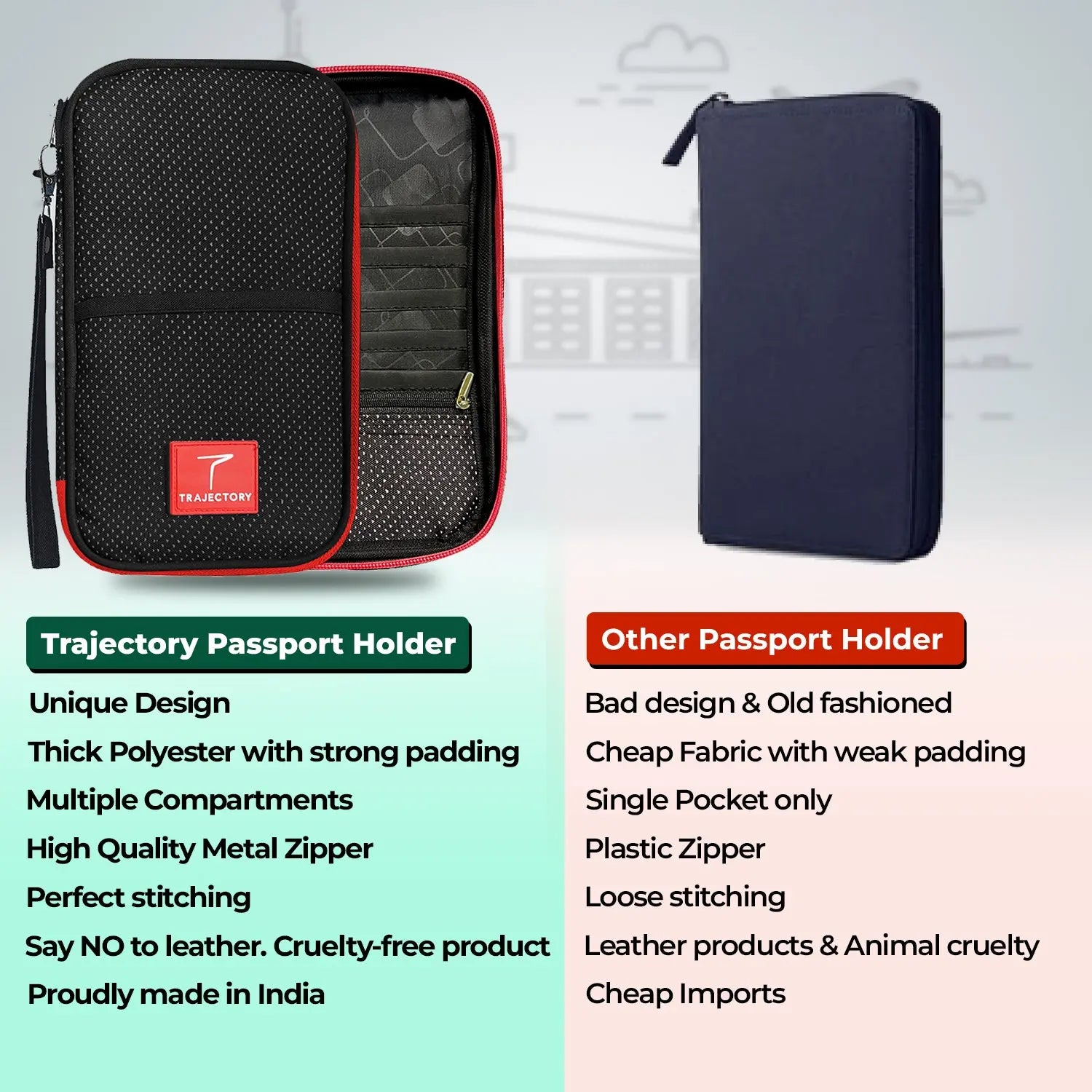 Portable & Lightweight Trajectory Ultimate Travel Passport and Card Holder and Organiser, Portable & Lightweight , Difference between Trajectory and Others