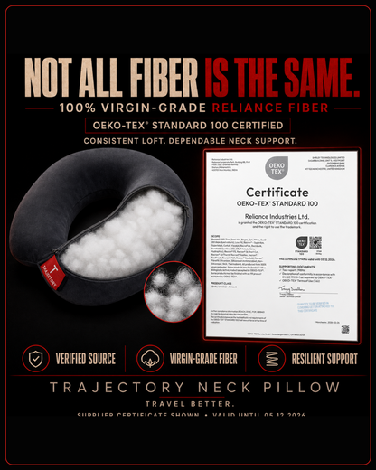 Trajectory Travel Neck Pillow with Hollow Conjugate Fiber Technology Trajectory