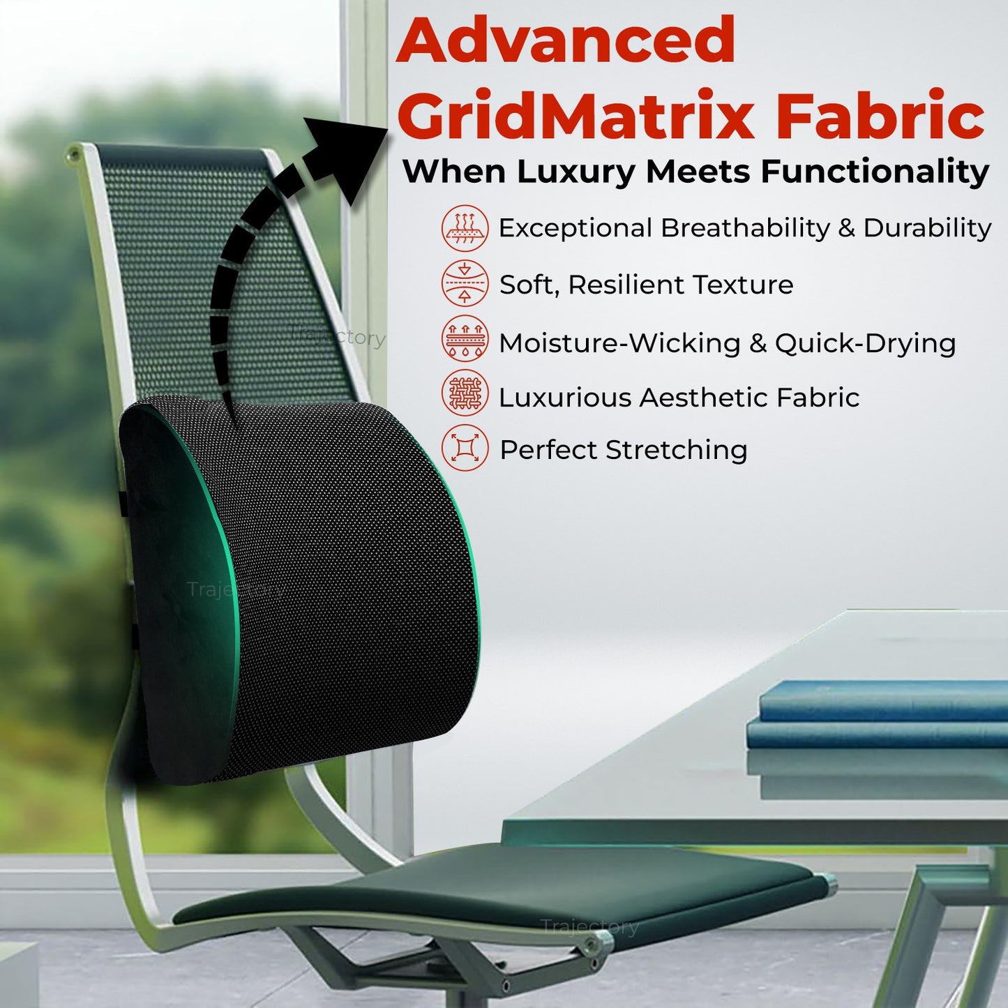 advanced gridmatrix fabric backrest pillow