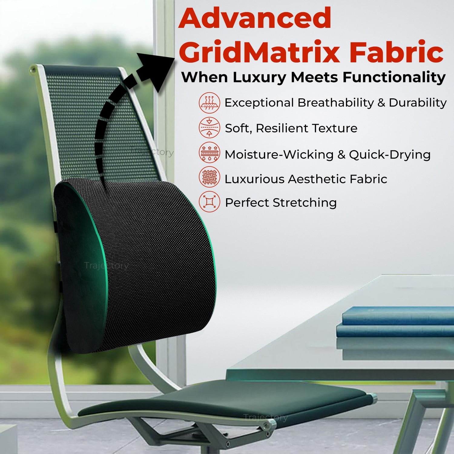 advanced gridmatrix fabric backrest pillow