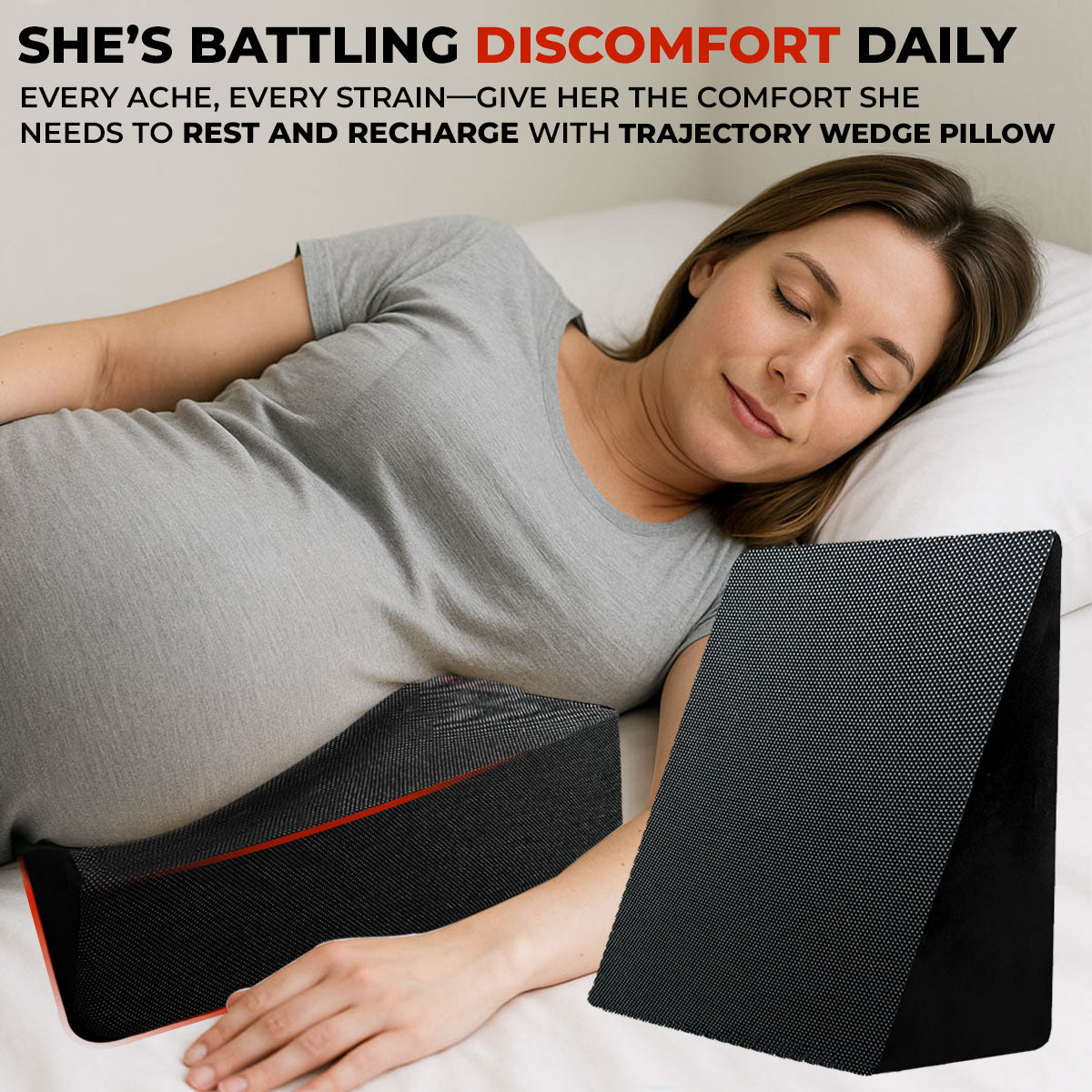 Trajectory Maternity Pregnancy Pillow with AdvancedX Orthopedic Memory Foam