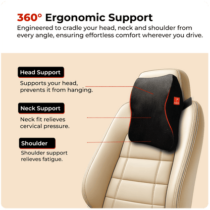 Trajectory Ultimate Car Neck Rest Pillow with ADVANCEDX Memory Foam Trajectory