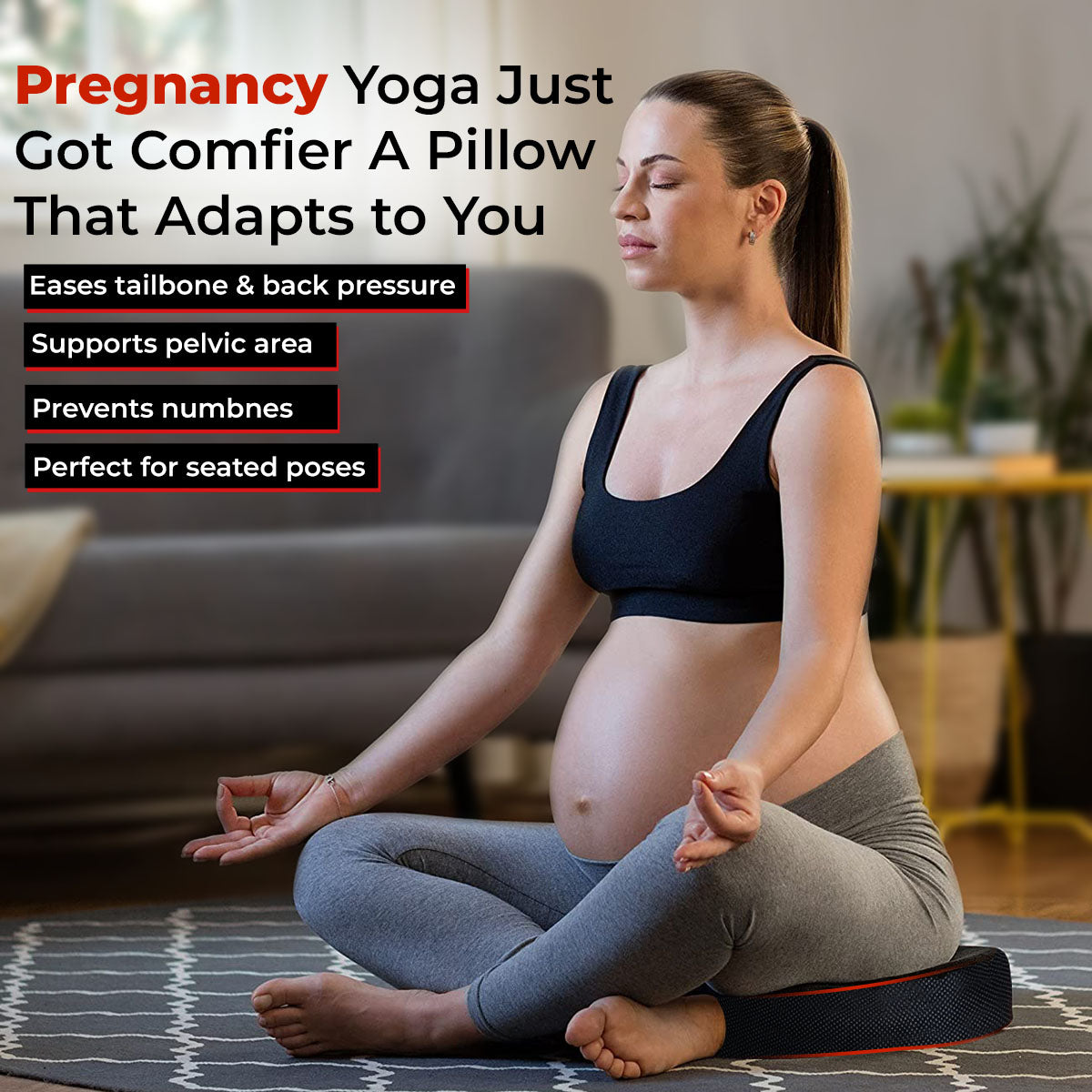Trajectory Maternity Piles Hemorrhoids Pregnancy Pillow with AdvancedX Orthopedic Memory Foam