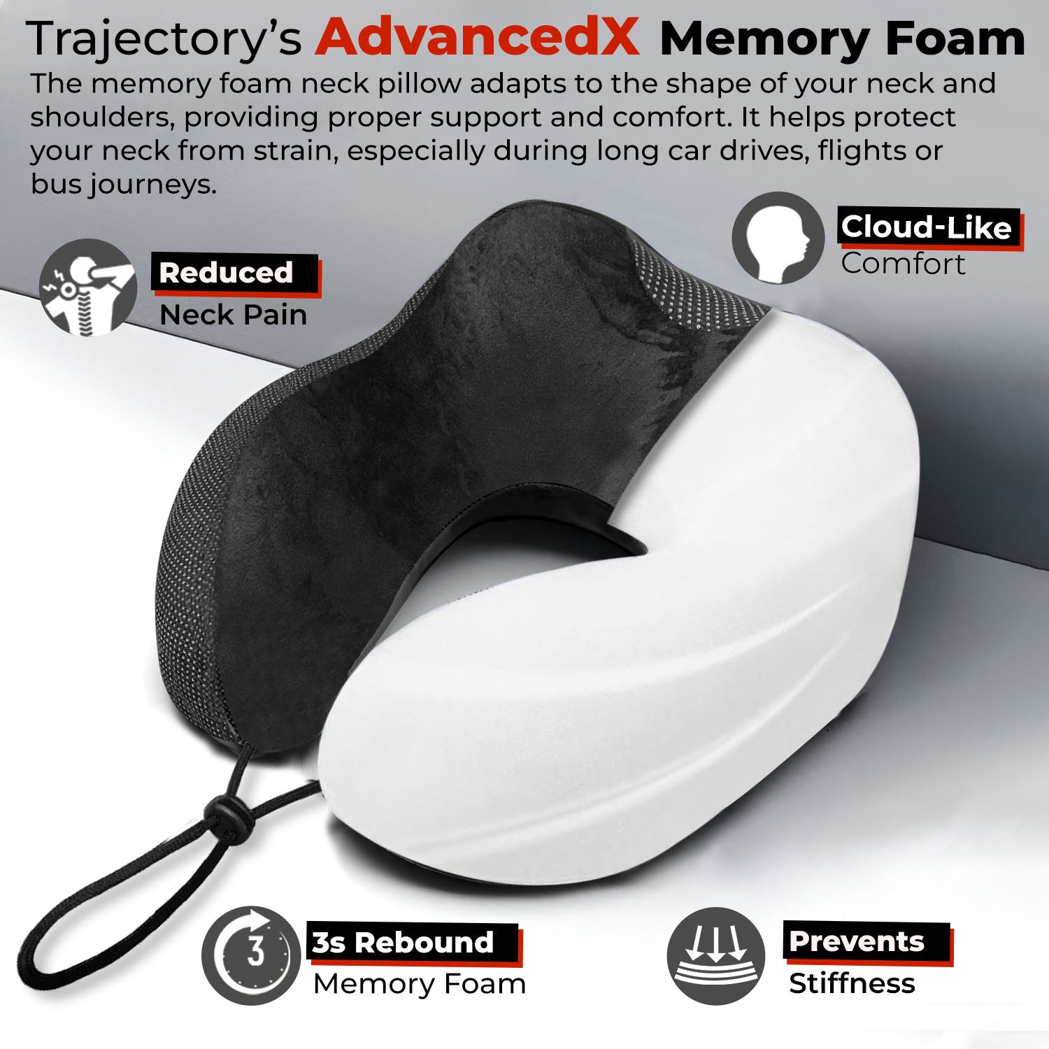 trajectory advancedx foam neck pillow
