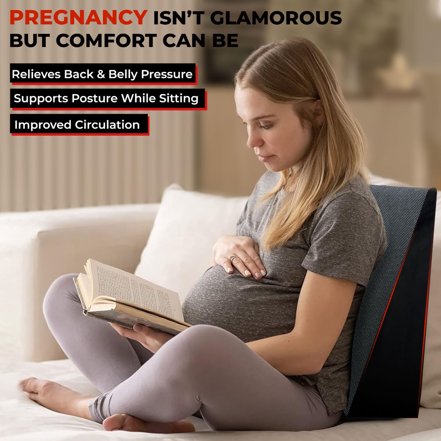 Trajectory Maternity Pregnancy Pillow with AdvancedX Orthopedic Memory Foam