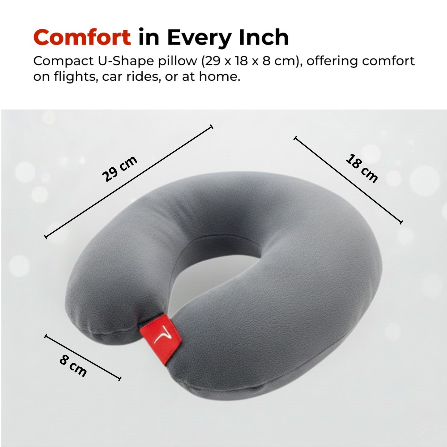 Trajectory Ultimate Travel Neck Pillow Grey Trajectory