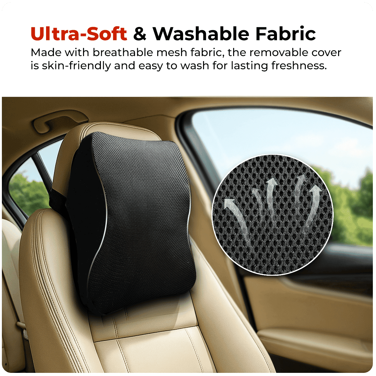 Trajectory Ultimate Car Neck Rest Pillow with ADVANCEDX Memory Foam Trajectory