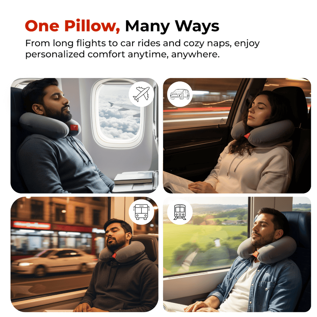 Trajectory Ultimate Travel Neck Pillow Grey Trajectory