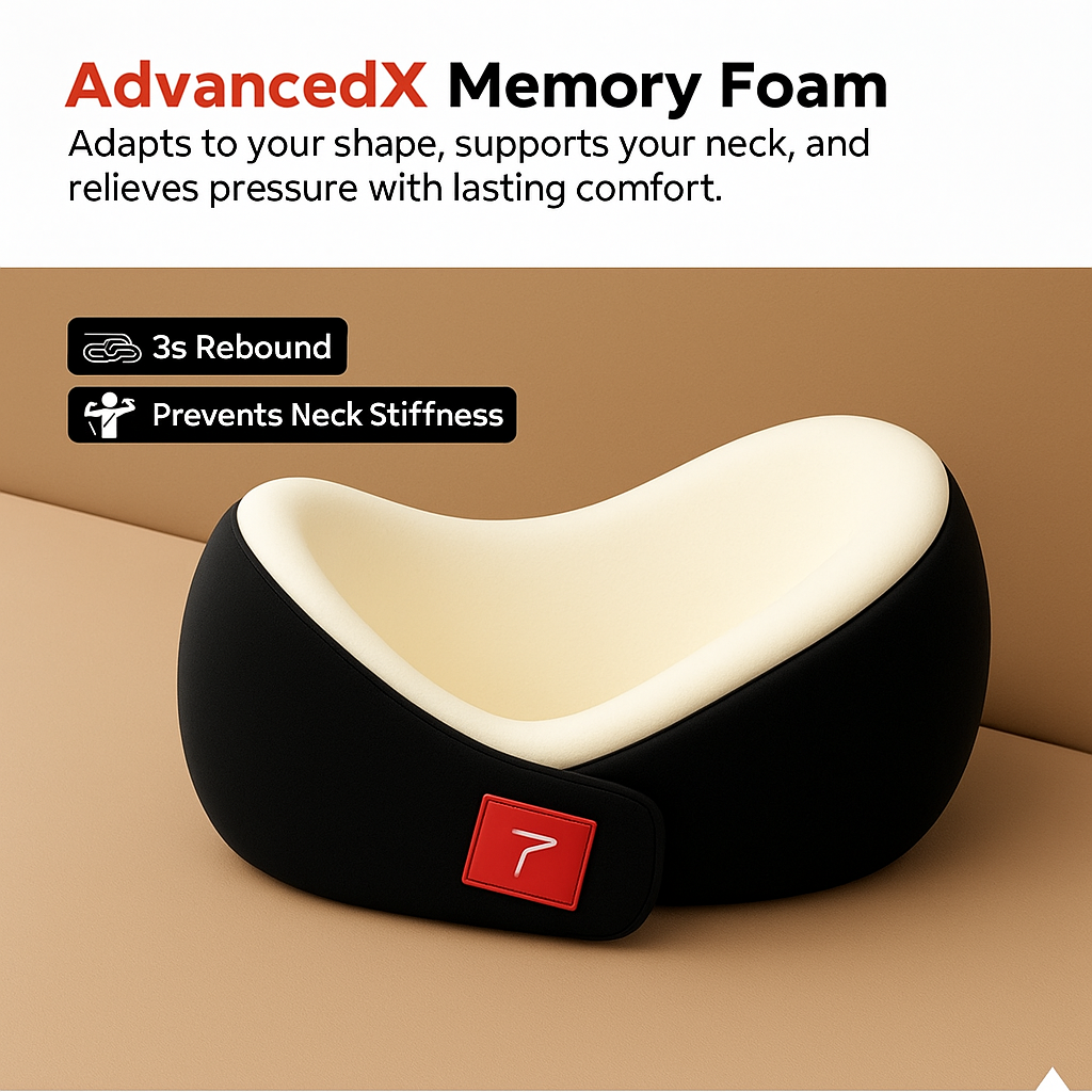 Trajectory Ultimate Travel Neck Pillow with AdvancedX Memory Foam Trajectory