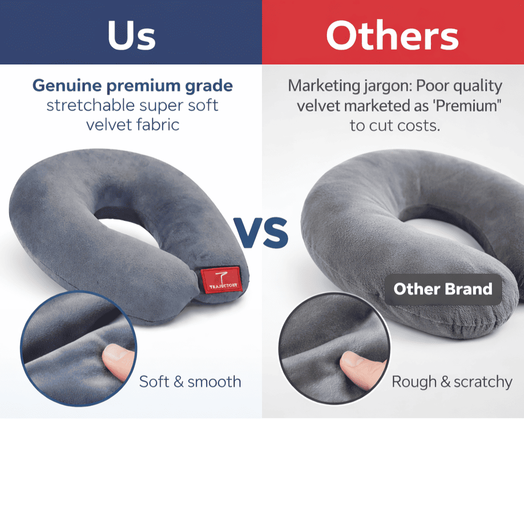 Trajectory Travel Neck Pillow with Hollow Conjugate Fiber Technology Trajectory
