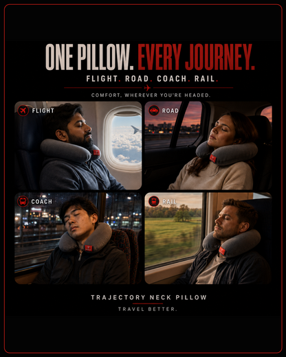 Trajectory Travel Neck Pillow with Hollow Conjugate Fiber Technology Trajectory