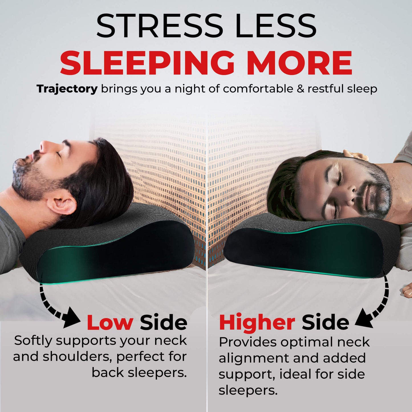 Trajectory Ultimate Bed Pillow with AdvancedX Orthopedic Memory Foam
