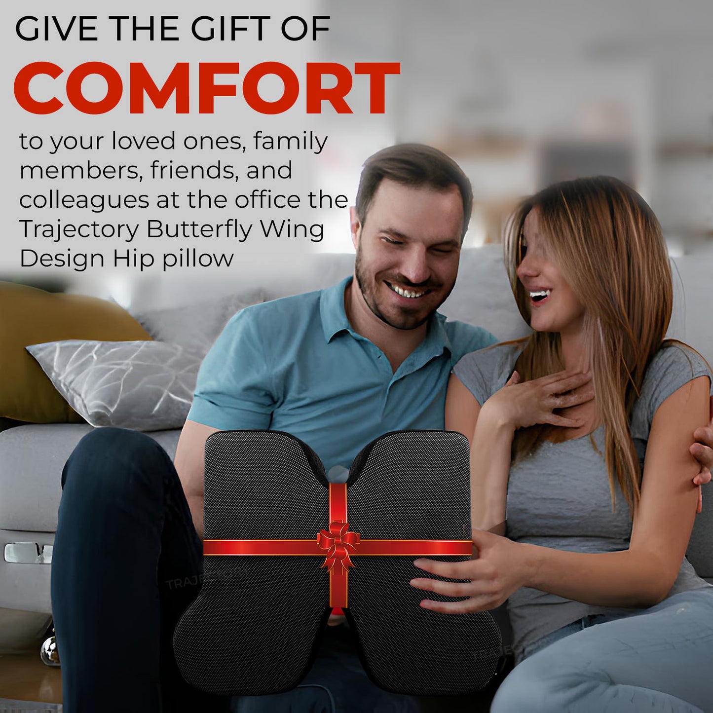 Trajectory Ultimate Office Seat Pillow with AdvancedX Orthopedic Memory Foam