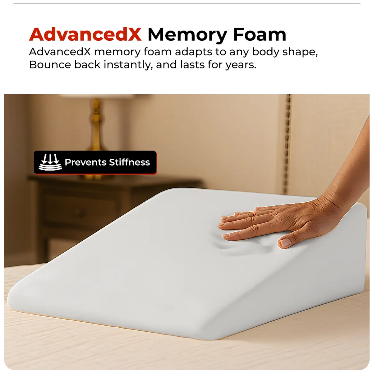Trajectory Multi-Purpose Wedge Pillow with AdvancedX Memory Foam Trajectory