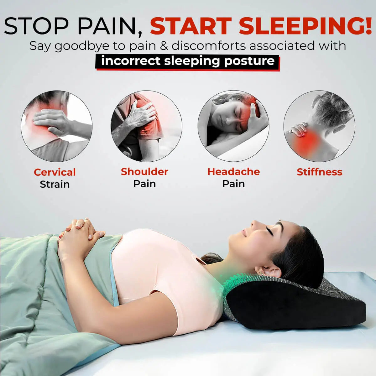 Trajectory Ultimate Bed Pillow with AdvancedX Orthopedic Memory Foam, cervical Strain relive, shoulder pain relive, headache Pain relive
