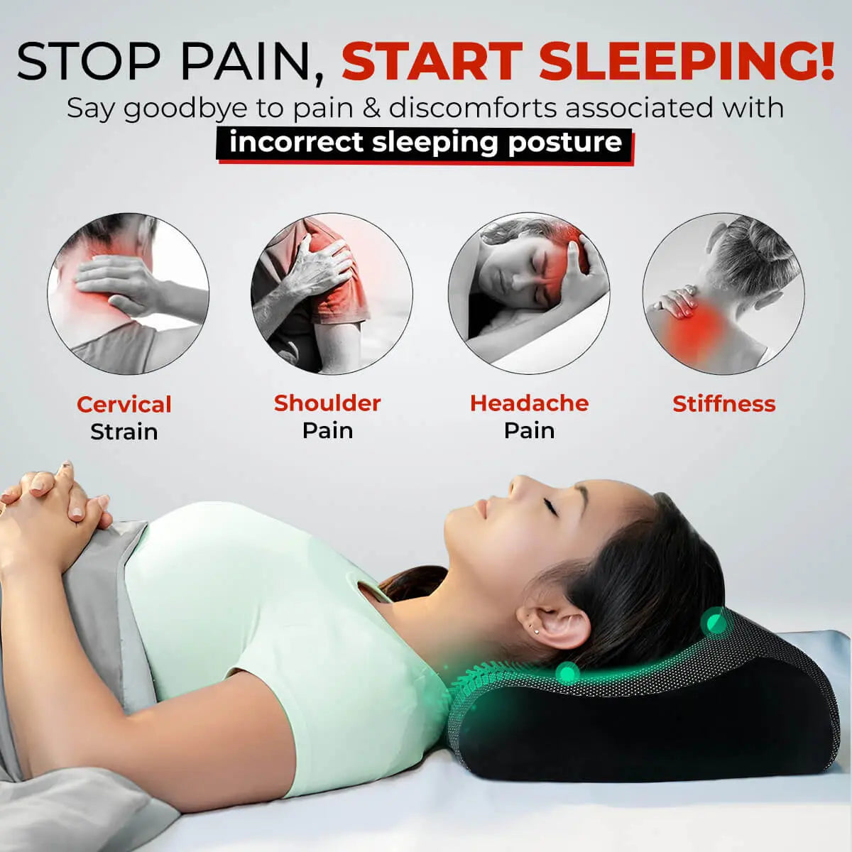 Trajectory Ultimate Bed Pillow with AdvancedX Orthopedic Memory Foam, pain reliving