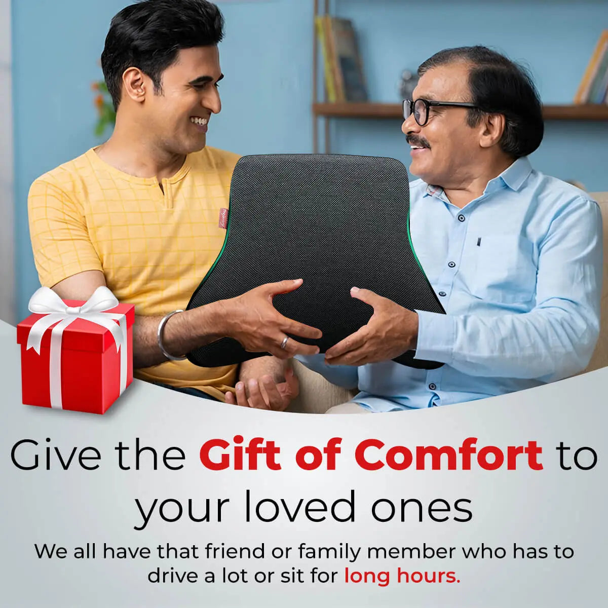 Trajectory Ultimate Car Backrest Pillow with AdvancedX Orthopedic Memory Foam, Best Product to Gift Comfort
