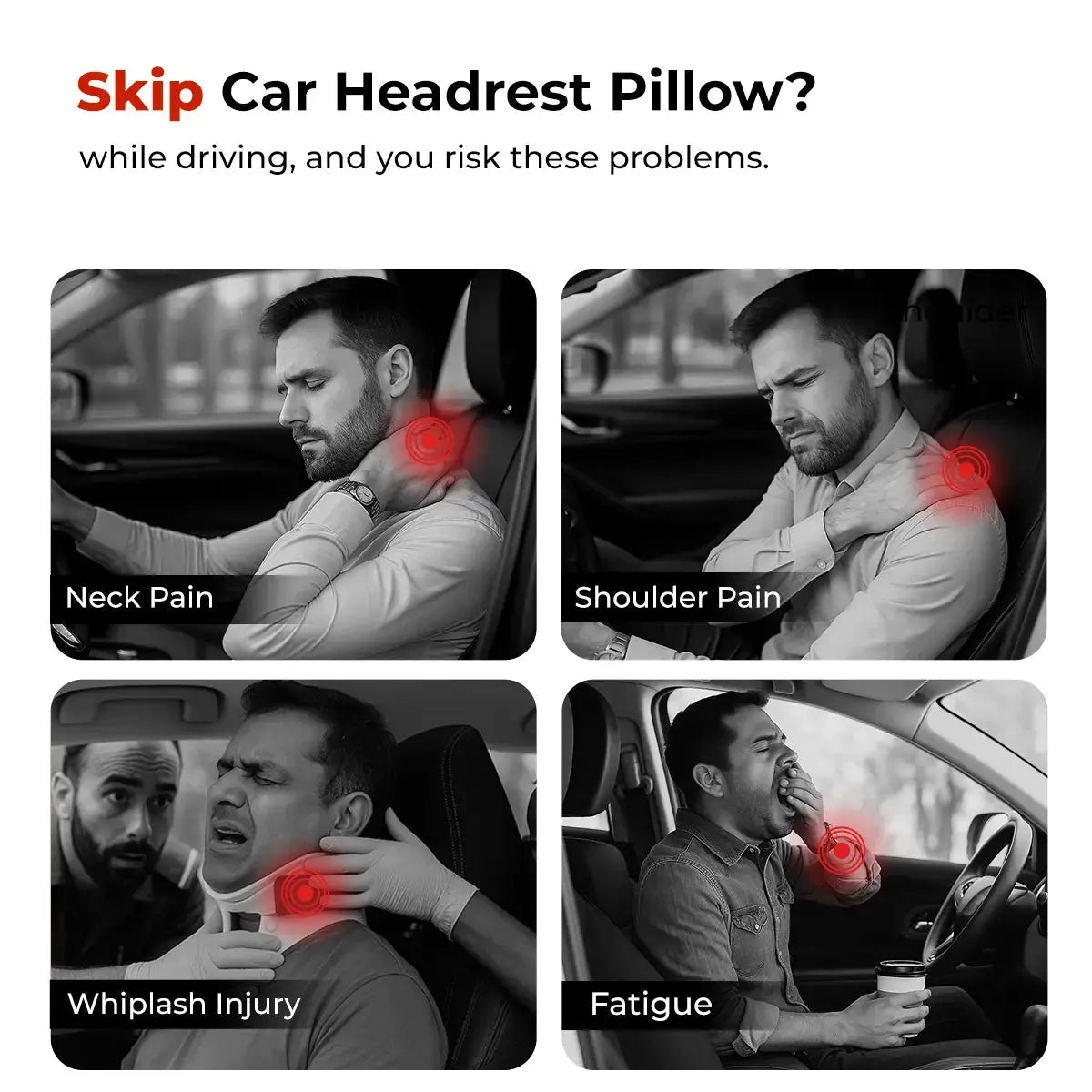 Trajectory Ultimate Car Neck Rest Pillow with AdvancedX Memory Foam Trajectory