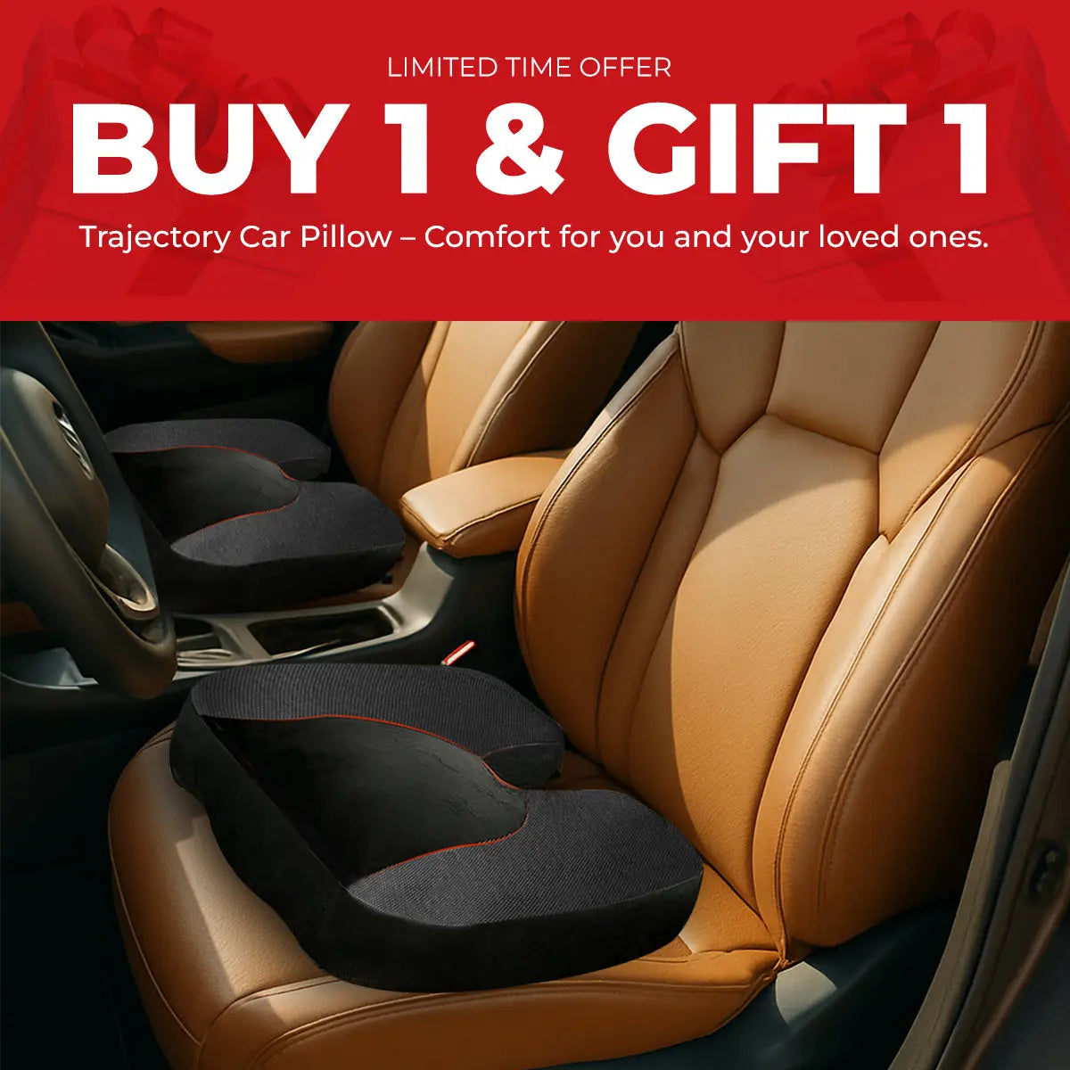 Trajectory Ultimate Car Seat Pillow with AdvancedX Memory Foam Trajectory
