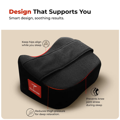 Trajectory Ultimate Knee Pillow with AdvancedX Memory Foam Black Trajectory