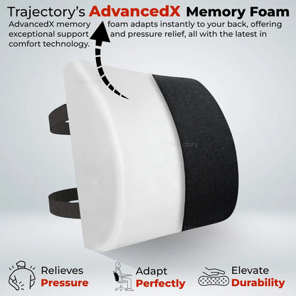trajectory advancedx memory foam back rest pillow