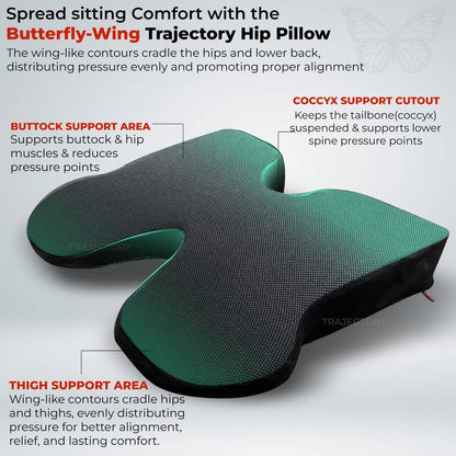 butterfly wing trajectory hip pillow