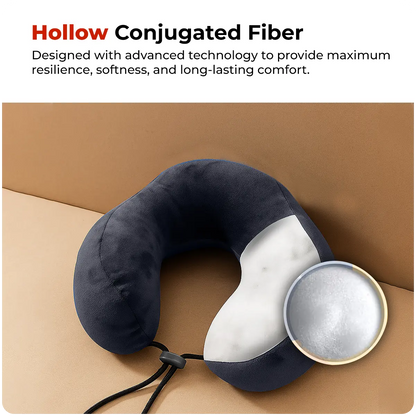 Trajectory Ergonomically Designed Travel Neck Pillow with Hollow Conjugate Fiber Technology Trajectory