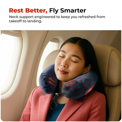 Trajectory Ergonomically Designed Travel Neck Pillow with Hollow Conjugate Fiber Technology Trajectory