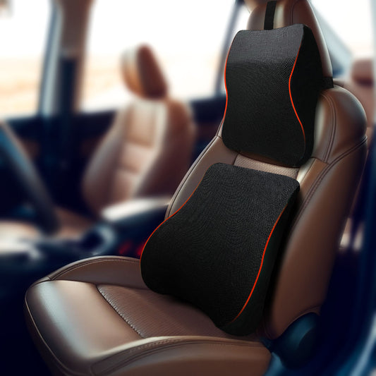 Trajectory Ultimate Car Backrest and Neck Pillow Combo with AdvancedX Orthopedic Memory Foam