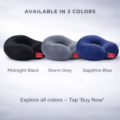 Trajectory Ergonomically Designed Travel Neck Pillow with Hollow Conjugate Fiber Technology Trajectory